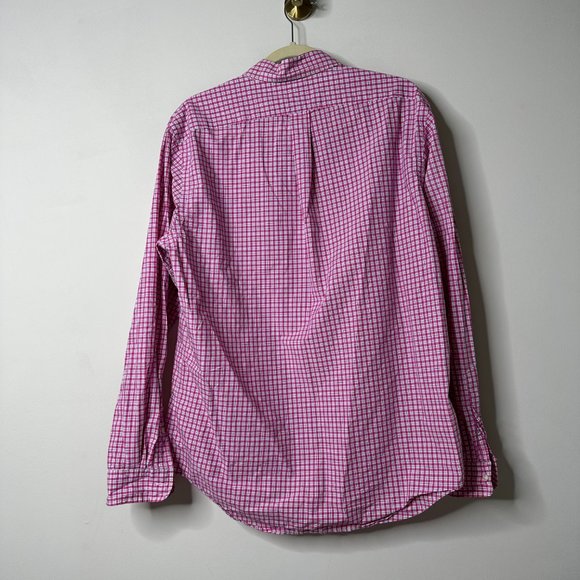 Ralph Lauren Pink Plaid Button Down Shirt Large - Picture 5 of 5